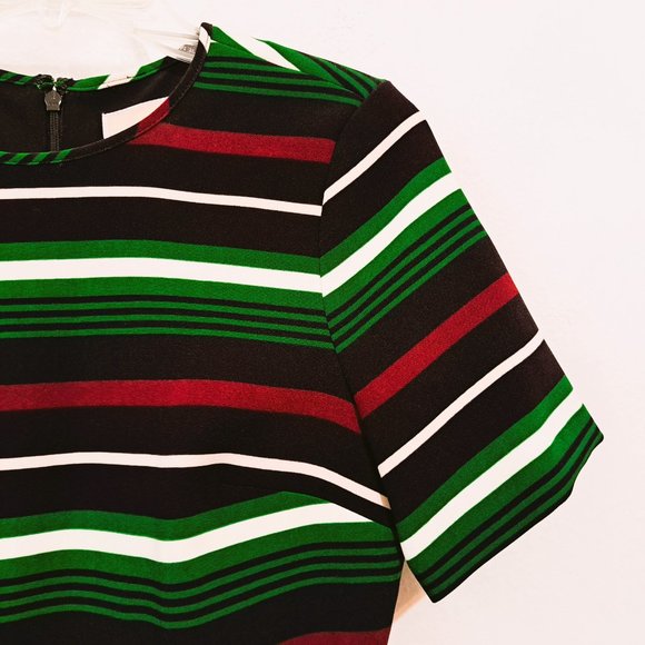 Michael Kors Dress Multicolor Striped Short Sleeve Size 6 Great Condition - Picture 8 of 10
